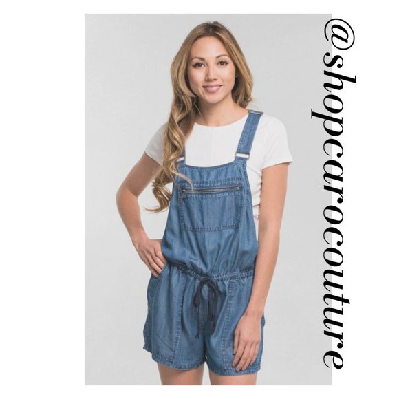 LAST!! Lovestitch Overall Shorts/Romper, NWT - size medium - Picture 1 of 5